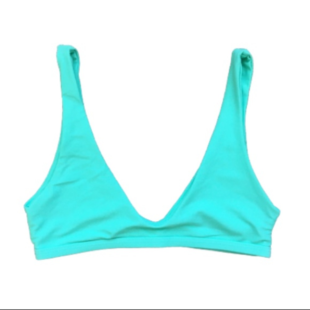 Aqua green seamless bikini top